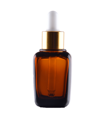 Klaaspudel 30 ml pruun koos pipetiga