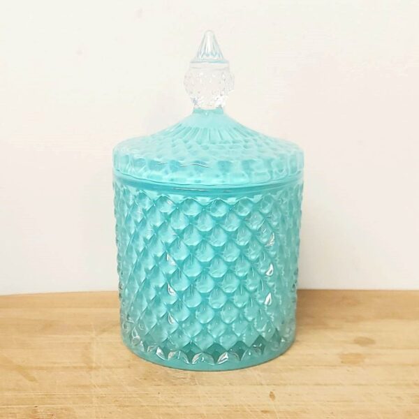 Küünlaklaas kaanega 300 ml roheline