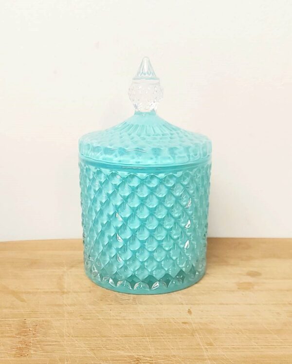 Küünlaklaas kaanega 300 ml roheline