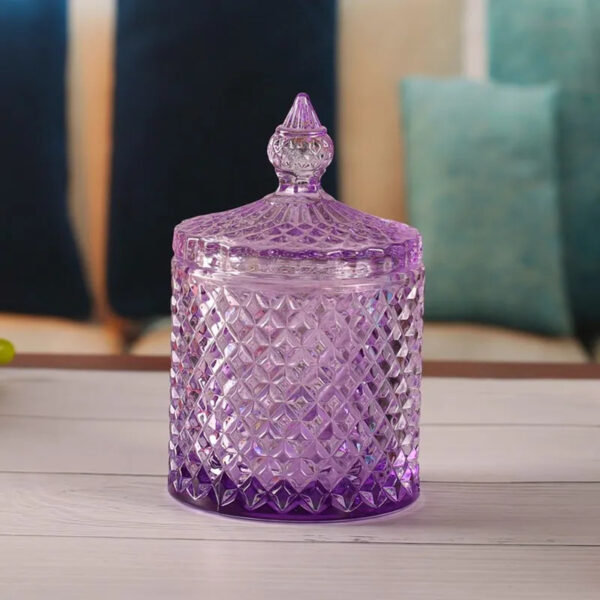 Küünlaklaas kaanega helelilla 300 ml