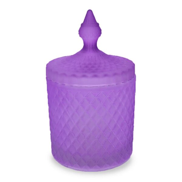 Küünlaklaas kaanega matt lilla 300 ml