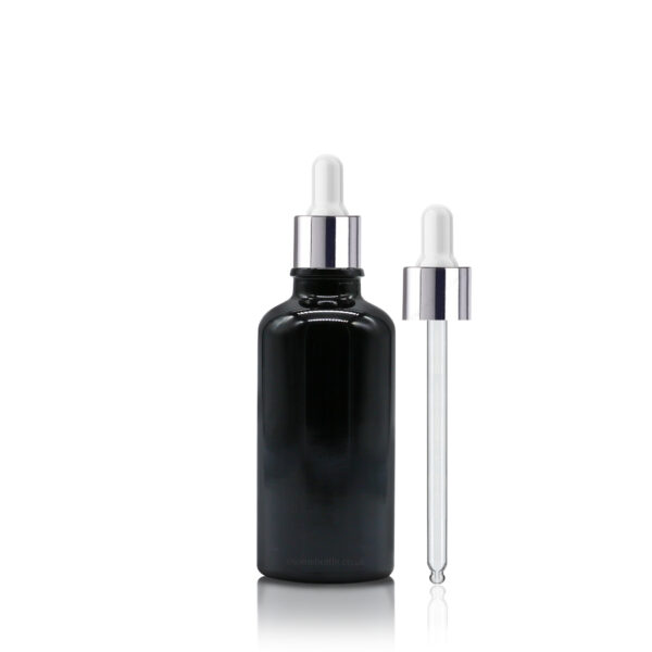 50 ml must klaaspudel hõbedase pipetiga 1 tk- 25 tk