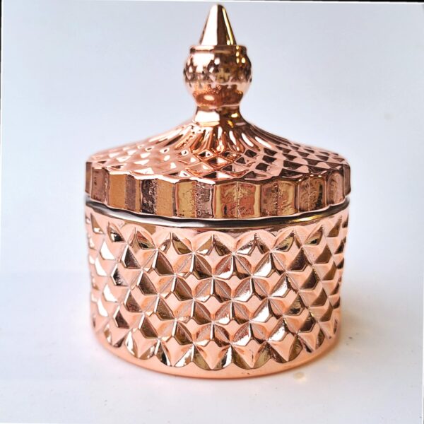 Küünlaklaas 180 ml geomeetriline rose gold