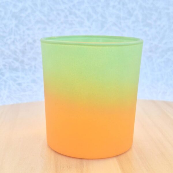 Küünlaklaas oranž/roheline matt 250 ml