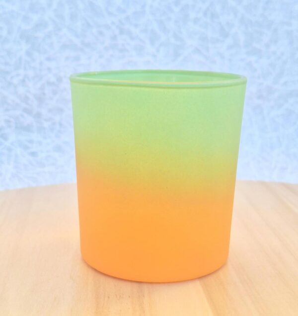 Küünlaklaas oranž/roheline matt 250 ml