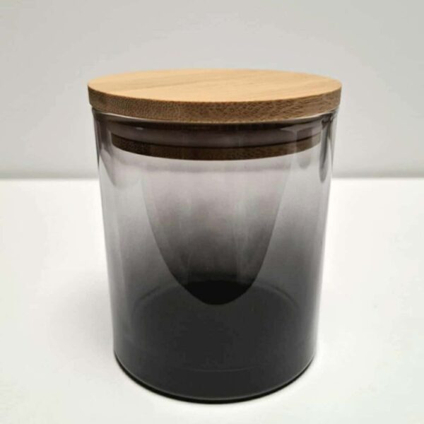 Küünlaklaas 300 ml suitsuhall koos kaanega